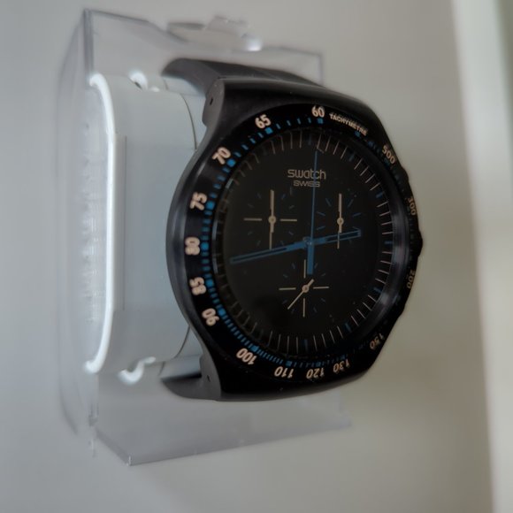 NEW Swatch Irony Blue in Dark Chronograph Men Watch YOB103 - Picture 9 of 12